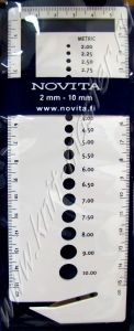 Метрическая линейка 2-10 мм Novita