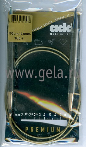 Спицы ADDI круговые супергладкие никель 100 см 105-7