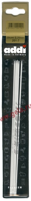 Спицы ADDI чулочные алюминий 20 см 150-7