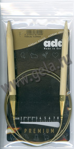Спицы ADDI круговые бамбук 100 см 555-7
