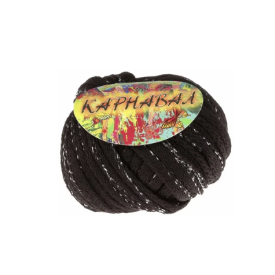 Пряжа для рюшей Карнавал цвет Черный с золотом