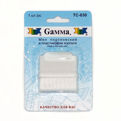 Мел портновский с точилкой белый Gamma TC-030