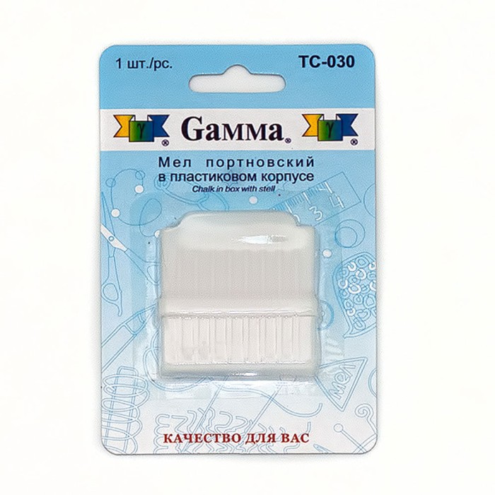 Мел портновский с точилкой белый Gamma TC-030