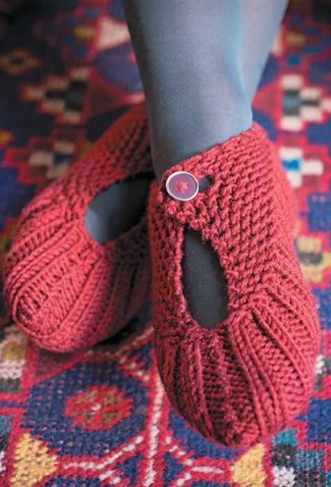 Вяжем модную домашнюю обувь: Быстро и просто! Спицы