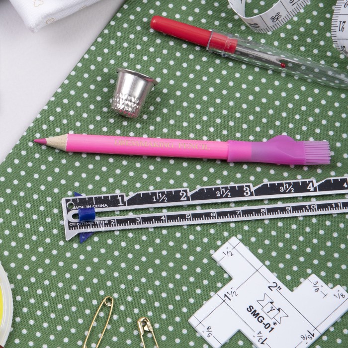 Линейка швейная металл 15 см х 1.6 см Gamma SS-015 