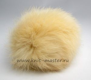 Помпон из меха кролика 9 см