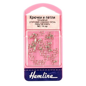 Крючки и петли Hemline № 0 Никель