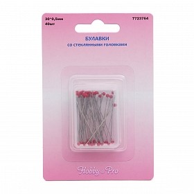 Булавки со стеклянными головками Hobby&Pro