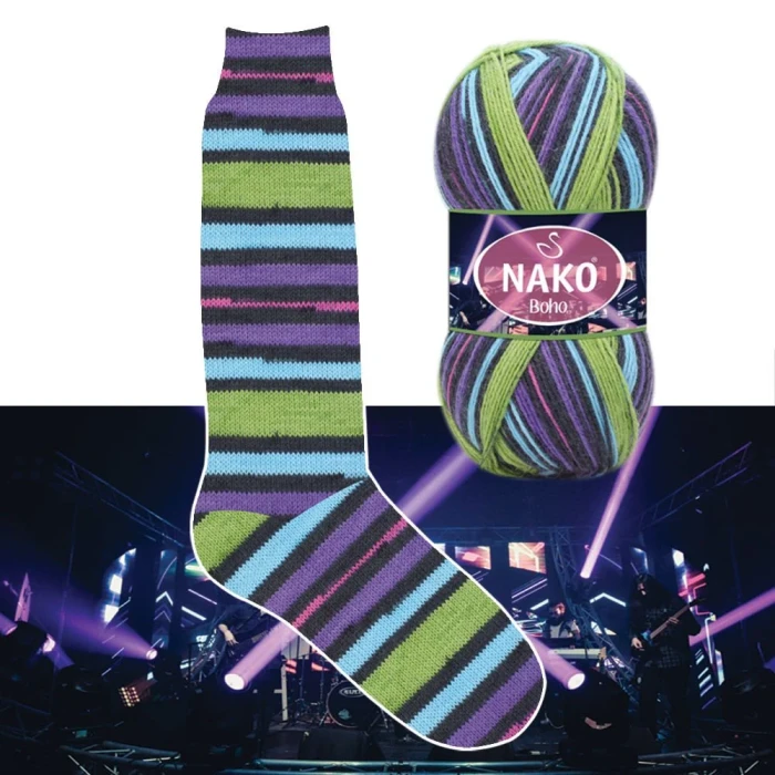 Пряжа носочная Nako Boho Desen