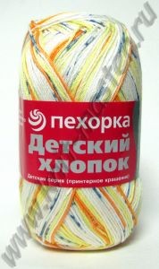 Пряжа Пехорка Детский хлопок принт
