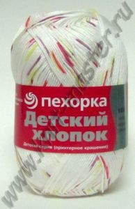 Пряжа Пехорка Детский хлопок принт
