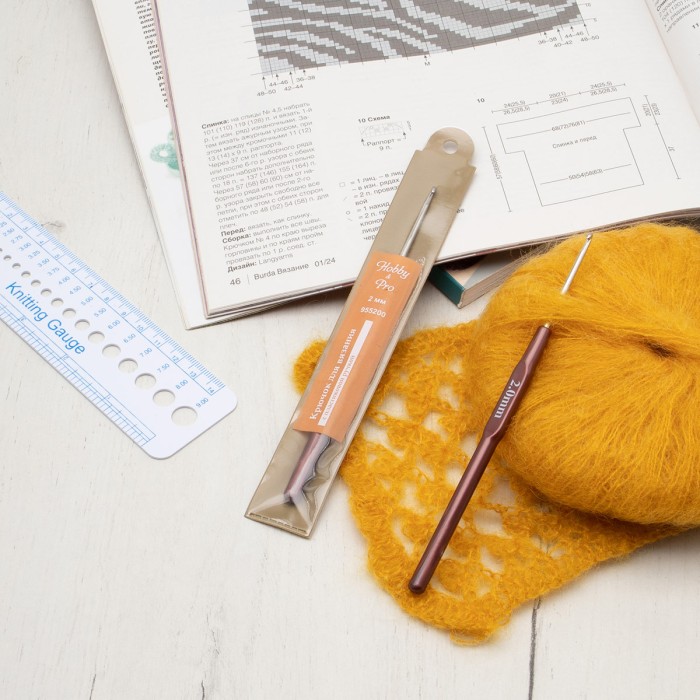 Крючок для вязания Hobby&Pro с пластиковой ручкой