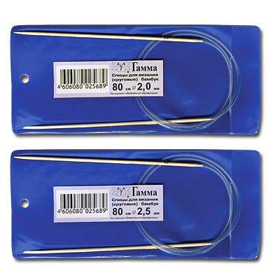 Спицы круговые Гамма BC1 бамбук 80 см