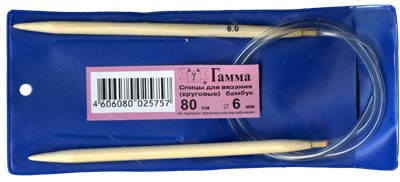 Спицы круговые Гамма BC1 бамбук 80 см 