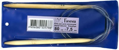 Спицы круговые Гамма BC1 бамбук 80 см 