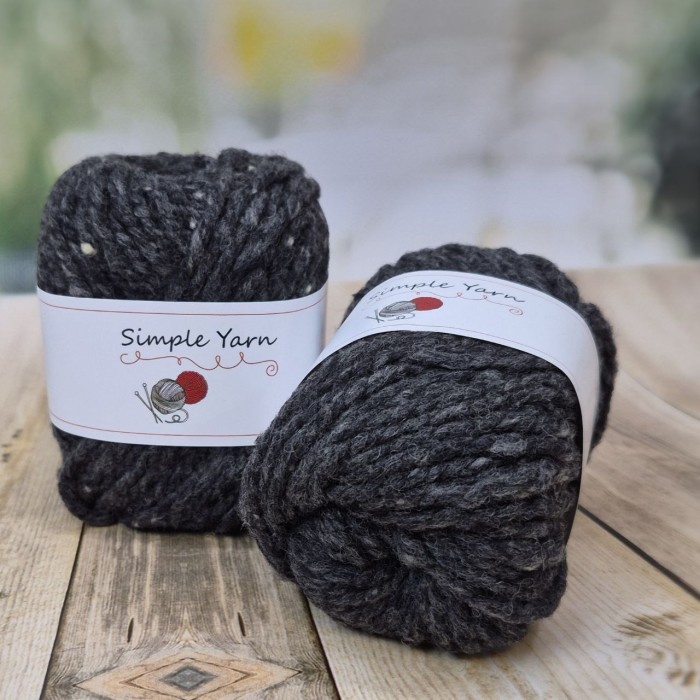 Пряжа Simple Yarn Оймякон цвет Темно-серый