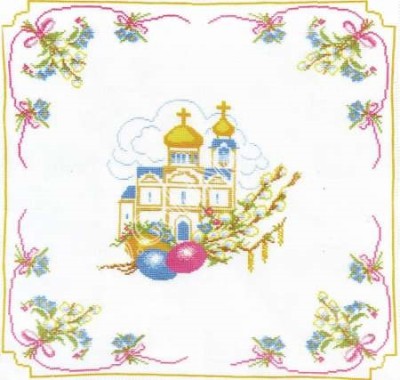Набор д/вышивания Чаривна Мить Салфетка пасхальная
