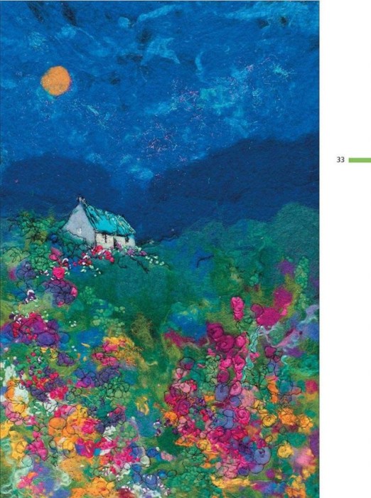 Цветочные картины из шерсти и войлока. Пейзажи и натюрморты