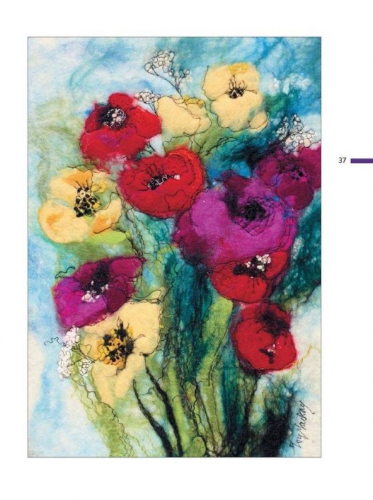 Цветочные картины из шерсти и войлока. Пейзажи и натюрморты