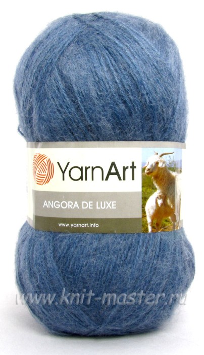 Пряжа YarnArt Angora De Luxe цвет Ярко-голубой - 3040