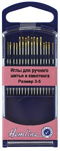 Иглы Hemline для ручного шитья и квилтинга № 3-5