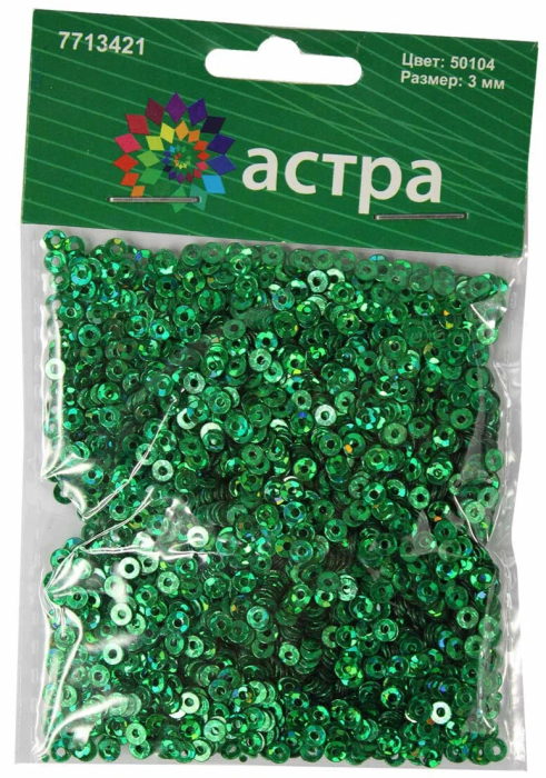 Пайетки плоские Astra&Craft 6 мм