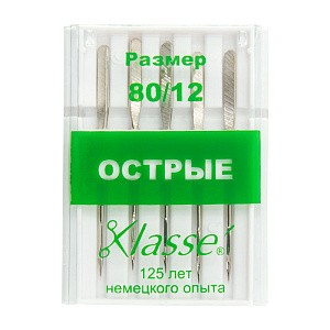 Иглы для бытовых швейных машин Микротекс № 80