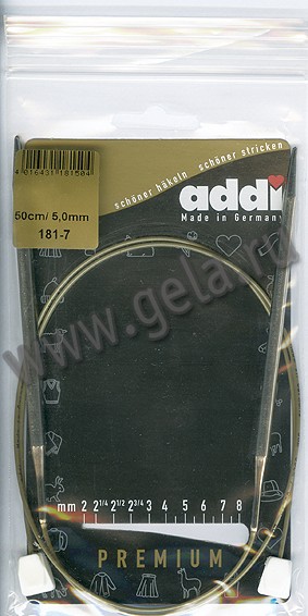 Спицы ADDI с фиксаторами на лесках 50см 181-7