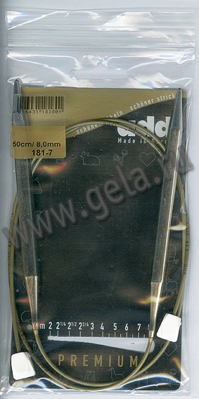 Спицы ADDI с фиксаторами на лесках 50см 181-7