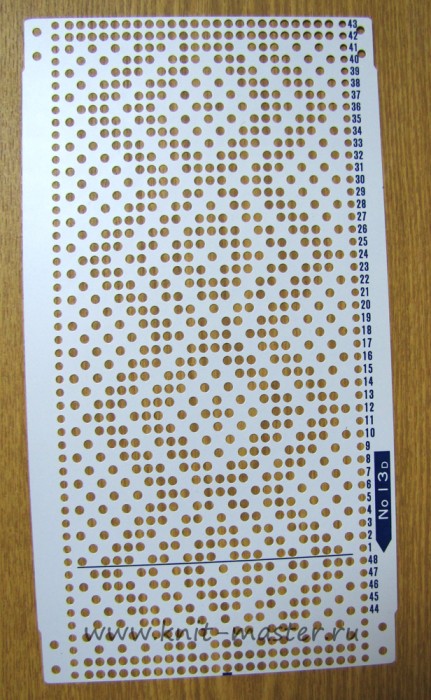 Готовая перфокарта - Жаккард однофонтурный