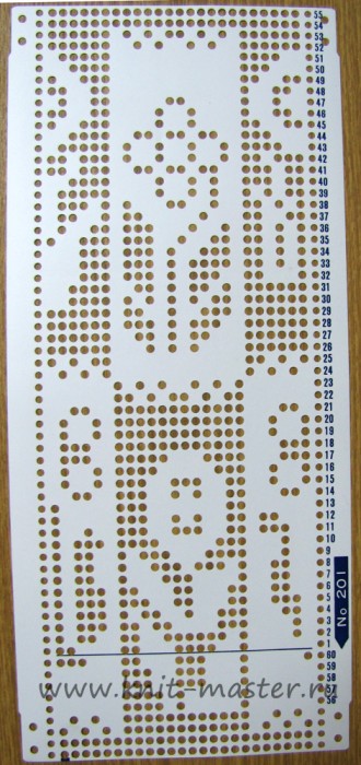 Готовая перфокарта - Жаккард однофонтурный