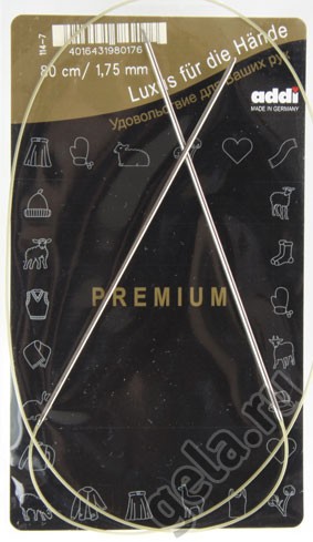 Спицы ADDI круговые супергладкие экстратонкие 114-7