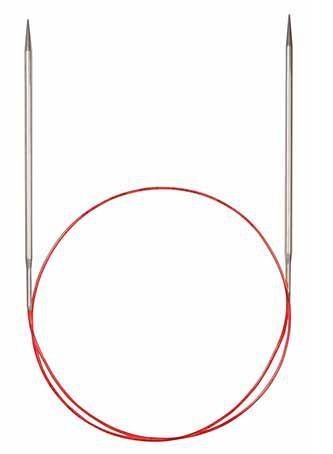 Спицы ADDI круговые с удлиненным кончиком, никель 60 см 775-7