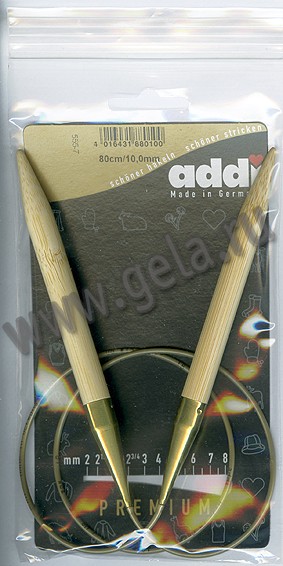 Спицы ADDI круговые бамбук 80 см 555-7