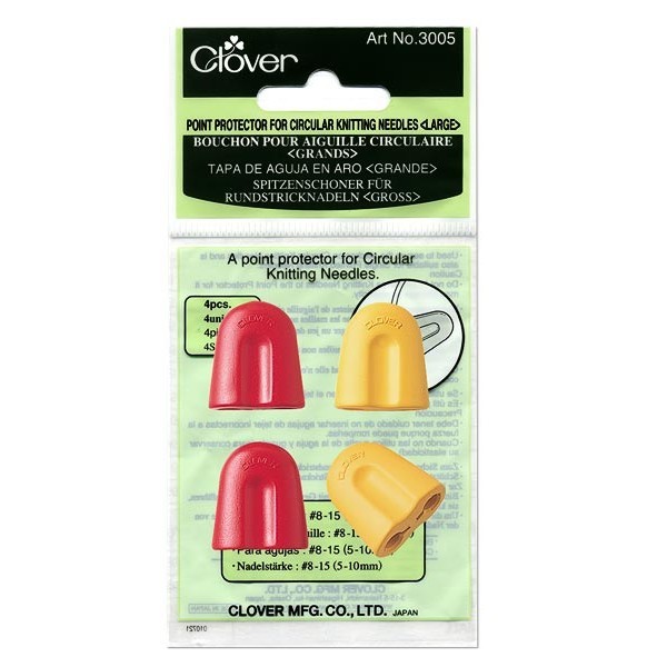 Резиновые наконечники для круговых спиц Clover (4 шт.) 